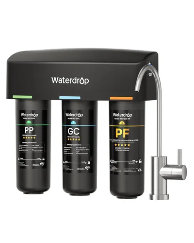 Vista 12 de Sistema de filtro de agua para debajo del fregadero Waterdrop TSU 0,01 μm, 3 etapas de alta capacidad para eliminar el 99,99 % de contaminantes más