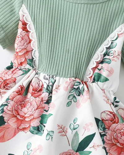 Vista 4 de Renotemy Mameluco de manga corta para bebé recién nacido, ropa de bebé niña