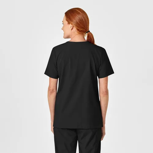 Vista 3 de Wink W123 - Camisa médica unisex con 4 bolsillos Negro