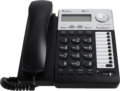 Vista 2 de AT&T ML17929 Teléfono con cable de 2 líneas, negro (paquete de 2)