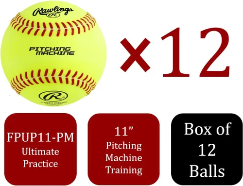 Vista 2 de Rawlings Ultimate Practice Softballs Para uso en máquinas de lanzamiento Opciones de 11 y 12 pulgadas 12