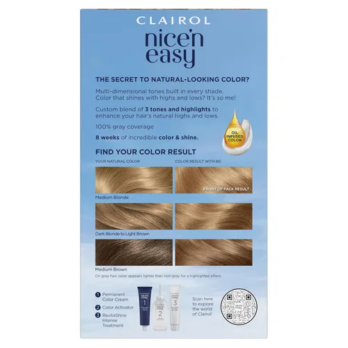 Vista 122 de Clairol Nice'n Easy - Tinte permanente para el cabello, color castaño medio 5, paquete de 3 unidades 5 Marrón medio