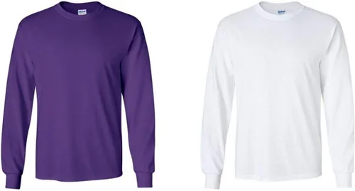 Vista 45 de Gildan - Camiseta de algodón y de manga larga para hombre, modelo G2400 (1) verde irlandés + (1) negro