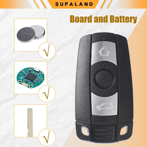 Vista 5 de SUPALAND Llavero de entrada sin llave compatible con BMW 1 3 5 Series 325i, 328i, 330i, 335i, 525i, 528i, 530i, 535i, 550i, M3, X1, X4 y más 2007