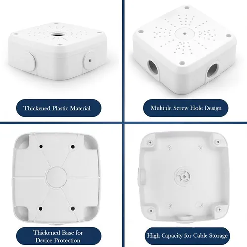 Vista 5 de Soporte universal de montaje en caja de conexiones para cámara de seguridad, base de cámara IP impermeable de plástico, soporte de montaje en techo