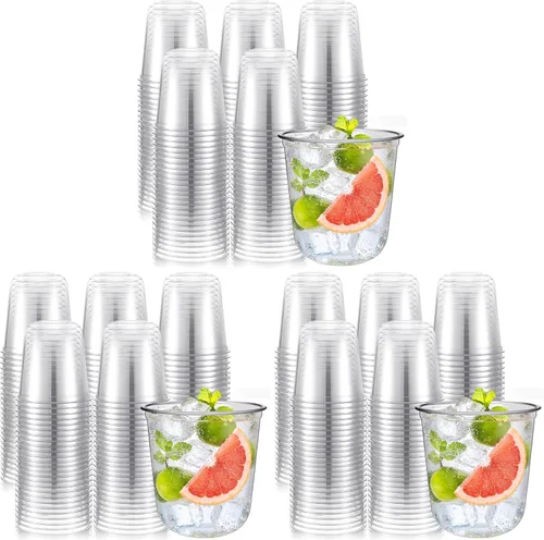 Vista 9 de Ziliny 100 copas de vino de plástico sin tallo, desechables, copas de vino de plástico para fiestas, bodas, cumpleaños, cócteles
