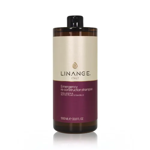 Vista 6 de LINANGE Champú de reconstrucción de emergencia para cabello muy dañado con colágeno, queratina y manteca de karité, champú nutritivo