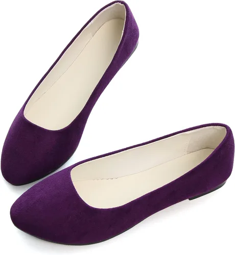 Vista 3 de Zapatos planos para mujer, cómodos, estilo puntiagudo, de Dear Time