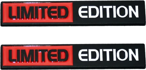 Vista 8 de 2 calcomanías de edición limitada con emblema 3D para guardabarros de automóvil, camión, SUV, color negro cromado, 2