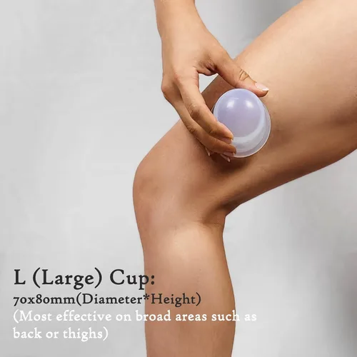 Vista 4 de COOL & FRESH Vasos de silicona al vacío anticelulitis para masajes – Juego de 6 piezas para masajes corporales, normales corporales, faciales