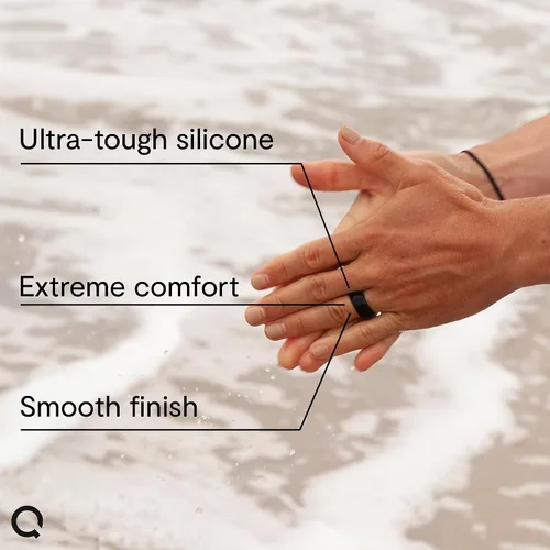 Vista 3 de QALO - Colección de anillos de silicona clásicos para hombre