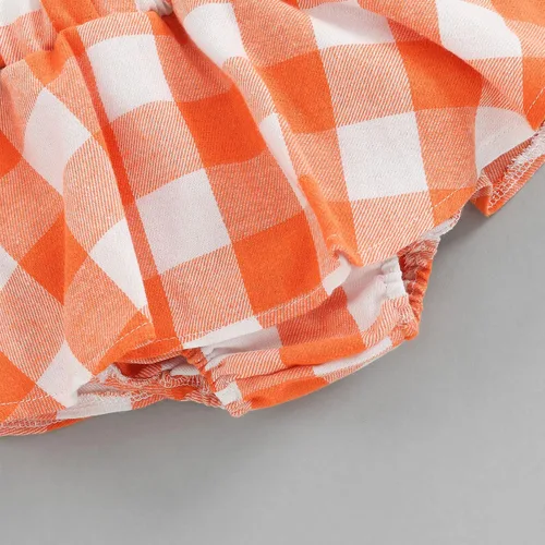 Vista 8 de Conjunto de ropa de Halloween para bebé niña de manga corta con falda y diadema para Halloween