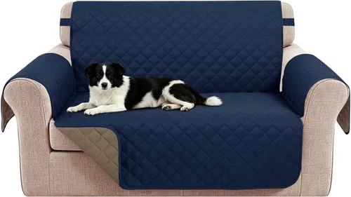 Vista 26 de Fundas para Silla Reclinable Reversibles Funda de Sofá para Mascotas Protector de Muebles Lazy Boy (Silla 23'', Beige/Beige)