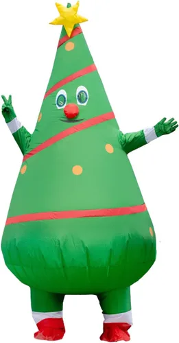 Vista 2 de BERVYOSW Disfraz inflable de Navidad para adultos, divertidos disfraces de Halloween para hombres y mujeres, fiestas de vacaciones, cosplay