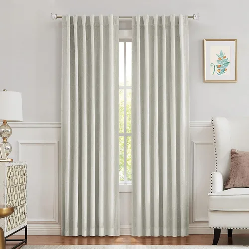 Vista 15 de Paneles de cortinas opacas de terciopelo gris oscuro para ventana, reducción de ruido, 90% de oscurecimiento de la habitación, bolsillo para barra