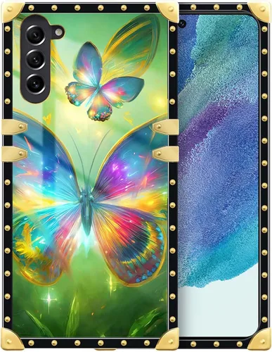 Vista 95 de Funda compatible con Samsung Galaxy S10 4G, TPU suave de lujo y parte trasera de policarbonato duro para niñas y mujeres, funda protectora a prueba