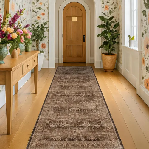 Vista 81 de Hazo Haus – Alfombra pequeña para entrada, cocina o baño, antideslizante con base de goma, resistente a las manchas y a la decoloración, diseño