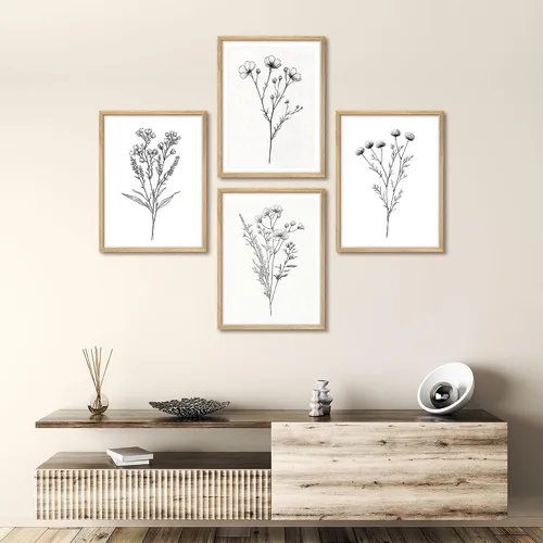 Vista 3 de SIGNWIN Póster enmarcado abstracto, paisaje, naturaleza, desierto, fotografía, realismo, decorativo, rústico, acogedor, zen para sala de estar