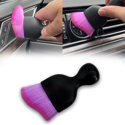 Vista 7 de Cepillo para detallar el interior del automóvil, ultra suave, antiarañazos, herramienta de limpieza interior del automóvil para paneles de limpieza