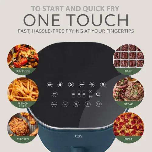 Vista 10 de WILLOW Eco Series - Freidora de aire de vidrio, freidora de aire no tóxica de 5 cuartos de galón con cesta de vidrio, 6 ajustes preestablecidos