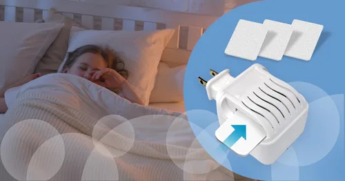 Vista 8 de Vaporizador enchufable sin agua Kids Relief + 5 almohadillas de recambio calmantes sin medicación de lavanda, mentol y eucalipto, 1 unidad