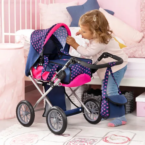 Vista 6 de Bayer City Star - Cochecito de muñeca 2 en 1 y cochecito para muñecas de 18
