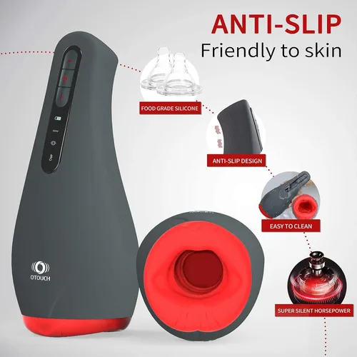 Vista 4 de OTOUCH Masturbador masculino automático, OLED Displayer Taza de masturbación masculina con 5 succiones y 6 vibraciones y función de calentamiento