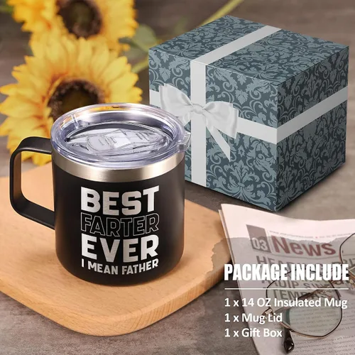 Vista 3 de Mejor Padre que Flatea, Quiero Decir Padre, Taza del Día del Padre - Mejor Taza de Papá del Mundo - Taza de Chistes de Papá Taza de Papá Papá Tazas
