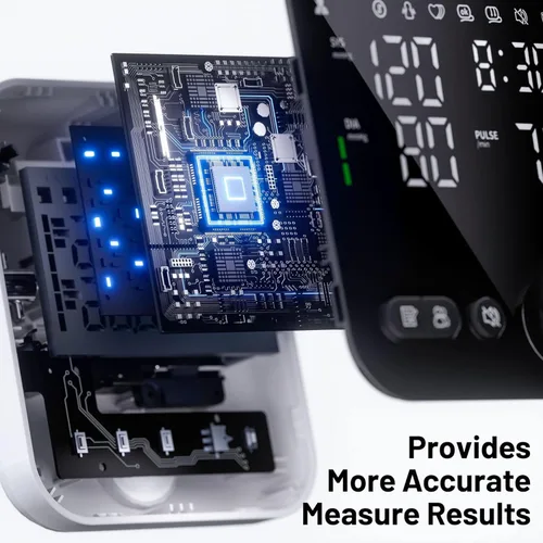 Vista 2 de NOUYAN Monitor de presión arterial para la parte superior del brazo, monitores para uso doméstico, brazalete ajustable de 8.7"-16.5", pantalla LED