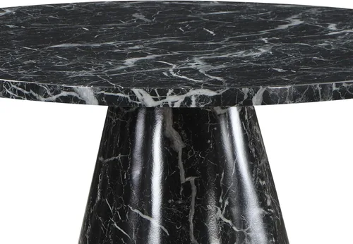 Vista 4 de Mesa de comedor W, tapa de piedra de ingeniería