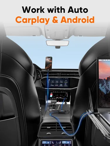 Vista 3 de CableCreation Cable USB C 2 en 1, 4 pies de largo 6 pies USBC a USB C dual, USB C 140 W Max PD carga tipo C divisor para iPhone 16/15, MacBook