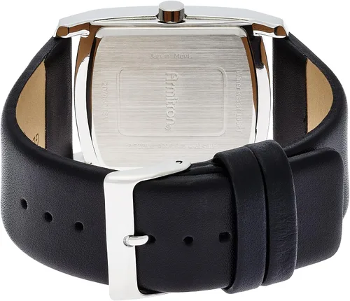 Vista 2 de Armitron Reloj de correa de cuero con detalles de cristal genuino para hombre