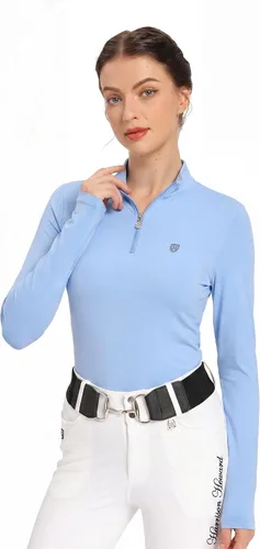 Vista 7 de Harrison Howard Camiseta de equitación para mujer, camiseta de equitación Negro