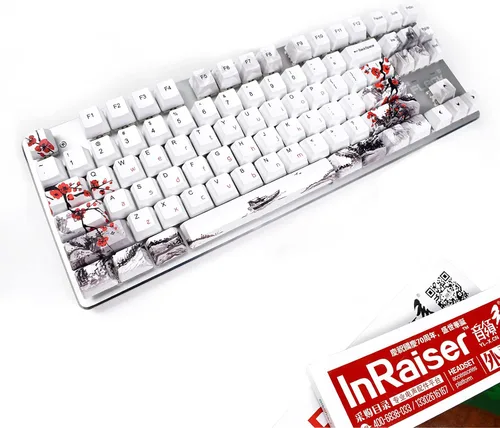 Vista 6 de MOLGRIA Juego de 110 teclas para teclado mecánico de tamaño completo, perfil PBT OEM, estilo japonés con extractor de teclas para Cherry MX Plum
