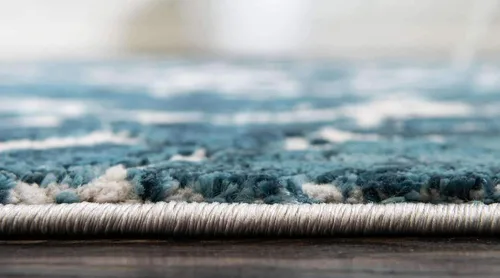 Vista 5 de Unique Loom Oasis Collection - Alfombra de área - Breeze (2 x 3 pies, rectangular, azul/azul marino)