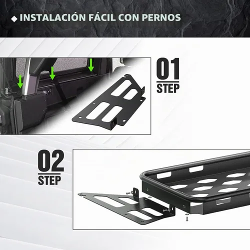 Vista 4 de Estante de carga para maletero trasero interior compatible con Ford Bronco 2021 2022 2023 2024 2025