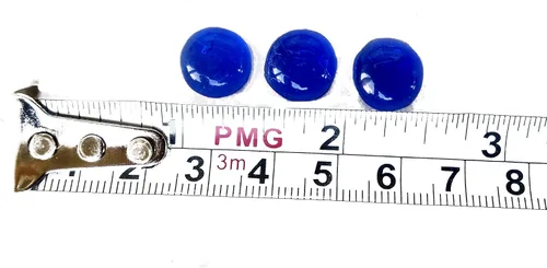 Vista 3 de Rastogi Handicrafts Centros de mesa, gemas de vidrio para rellenos de jarrones, decoración de boda, guijarros de un lado plano, 100 piezas (azul)