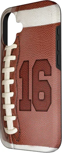 Vista 2 de iPhone 16 Football Fan #16 Jersey No 16 Football Lover Phone Case Gift Case