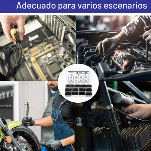 Vista 4 de Kit surtido de tornillos M2 de 1080 piezas, tornillos M2 M2x4/6/8/10/12/16/20/0.984 in, tornillos M2 de cabeza de botón hexagonal métrica de acero
