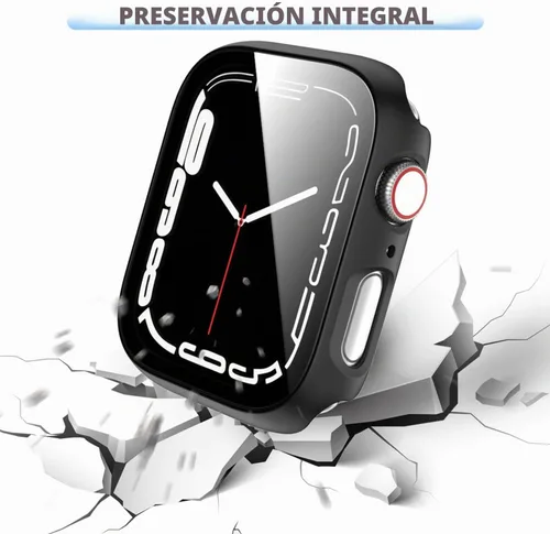 Vista 4 de 6 Pack de fundas rígidas de PC con protector de pantalla de vidrio templado para Apple Watch 40mm SE 3/SE (2ª Gen) Series 6/SE/5/4, Rontion - Funda