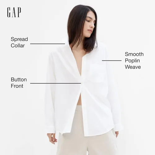 Vista 3 de Gap Camisa grande para mujer