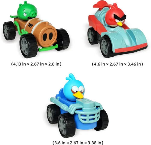 Vista 2 de ROLOSO Juguete coleccionable de Angry Birds Go con licencia de Kart Racer (juego de 6) figuras de rebaño, juegos de cerdo City Strike 2 Takedown