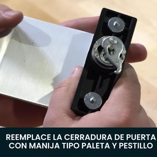 Vista 2 de Summit Doorware Adams Rite Style Latch - Kit de manija de salida con cilindro de mortaja y llaves, puerta de empuje a izquierda