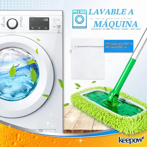 Vista 8 de KEEPOW - Juego de 2 almohadillas de microfibra de felpilla reutilizables compatibles con Swiffer Sweeper