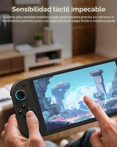 Vista 7 de Belkin TemperedGlass - Protector de pantalla antirreflectante para Nintendo Switch de dureza 2-9H, delgado, resistente a los arañazos, incluye marco