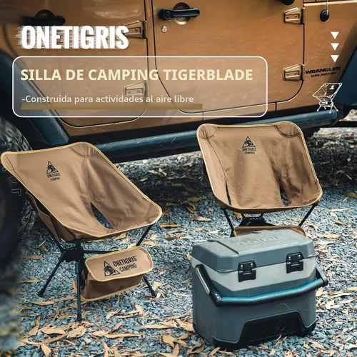 Vista 6 de ONETIGRIS Tigerblade - Silla de camping, ligera, plegable, silla de senderismo, compacta, portátil, capacidad de 330 libras