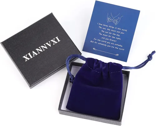 Vista 6 de XIANNVXI Pulseras para Parejas Pulseras a Juego para Él y Ella Pulseras para Regalos de Pareja
