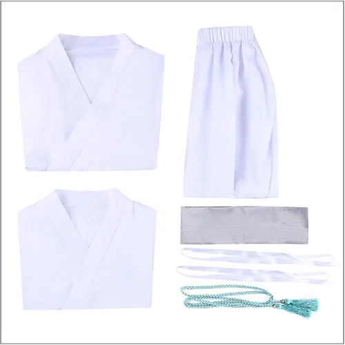 Vista 2 de MIAOCOS Hombres Hombres Antiguos Chinos Hanfu Traje Cosplay Traje Hanfu Hada Vestido Tian Guan Ci Fu Xie Lian Hua Cheng Uniformes