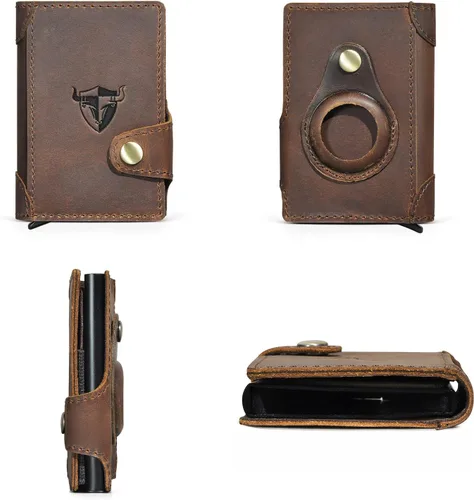 Vista 2 de Handadsume Grueso caballo loco cuero viaje regalo bolsillo frontal con moneda bolsillo tarjeta caso organizador Rfid cartera para hombres hombres