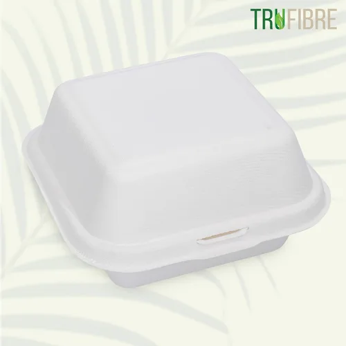 Vista 7 de Recipientes desechables blancos con tapas, cajas para llevar concha, pasteles bento, postres, sándwiches, recuerdos de fiesta, eventos, 6 x 6